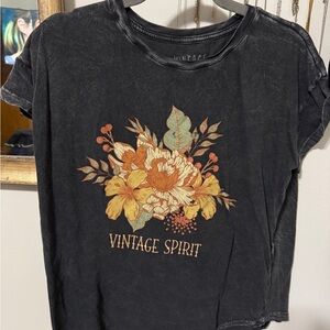 Vintage Spirit Floral Graphic Tee